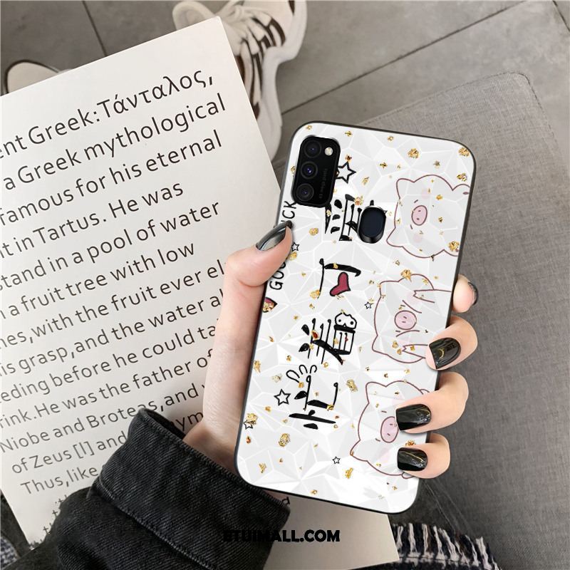 Etui Samsung Galaxy M30s Biały Zakochani Silikonowe Gwiazda Tendencja Futerał Sprzedam