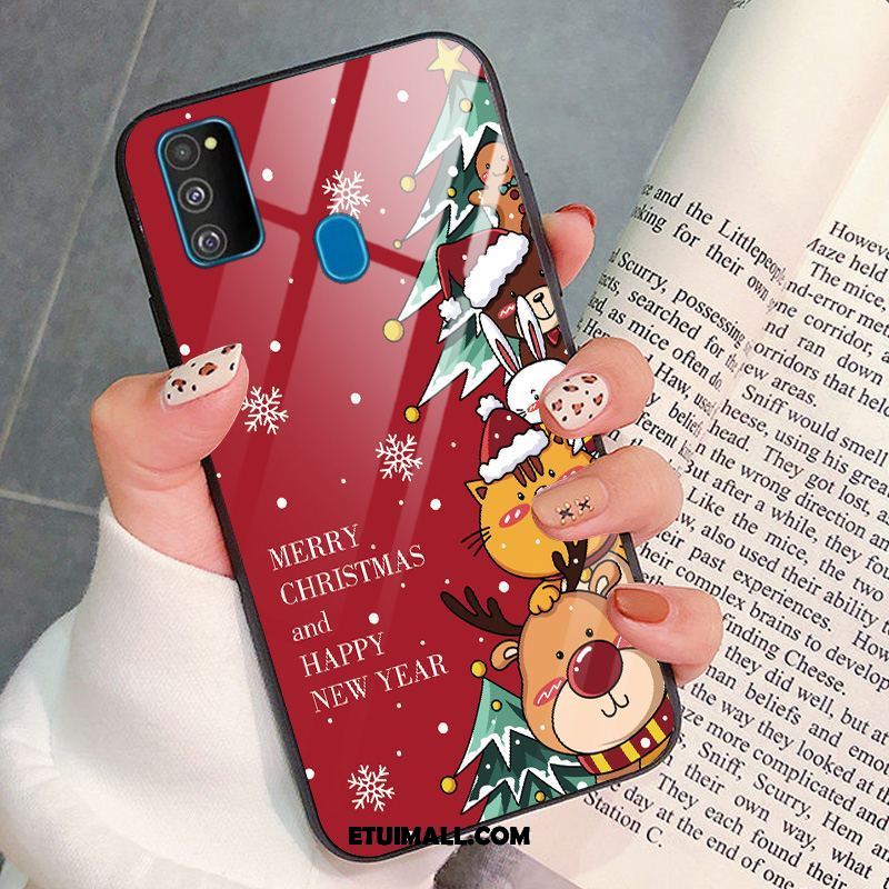 Etui Samsung Galaxy M30s Czerwony Piękny Silikonowe Gwiazda Ochraniacz Obudowa Dyskont