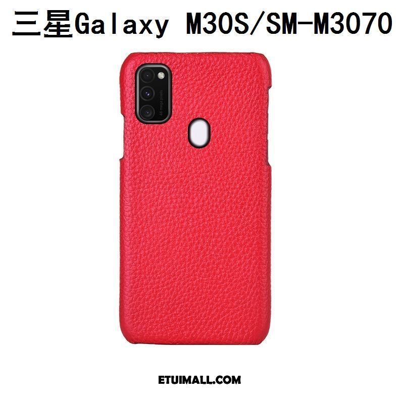 Etui Samsung Galaxy M30s Litchi Moda Niebieski Telefon Komórkowy Dostosowane Obudowa Online