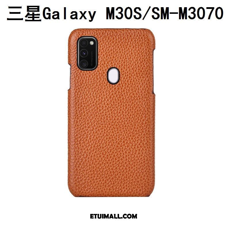 Etui Samsung Galaxy M30s Litchi Moda Niebieski Telefon Komórkowy Dostosowane Obudowa Online