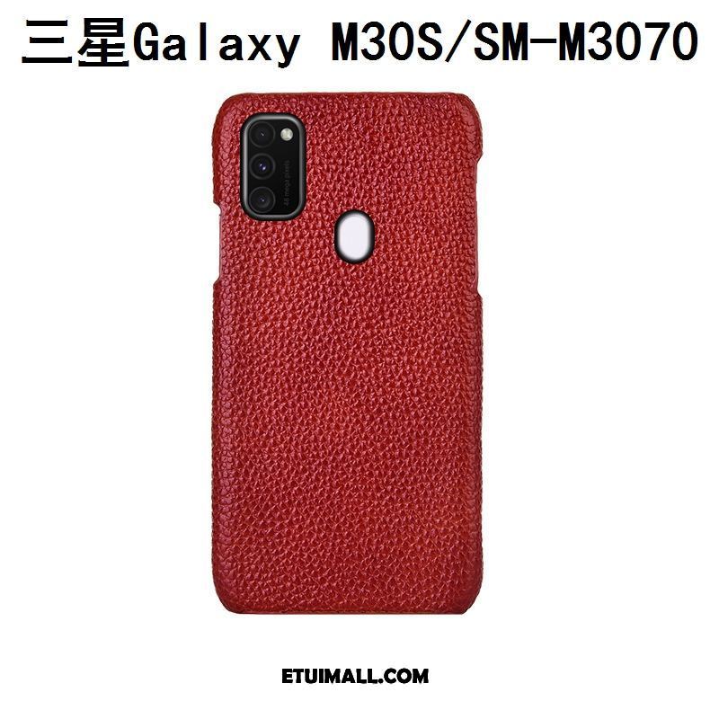 Etui Samsung Galaxy M30s Litchi Moda Niebieski Telefon Komórkowy Dostosowane Obudowa Online