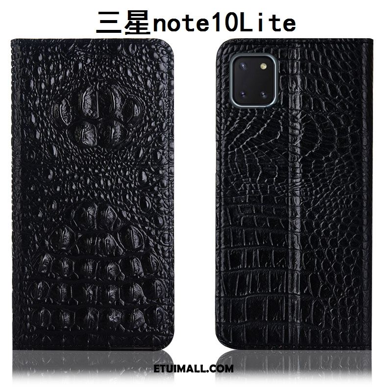 Etui Samsung Galaxy Note 10 Lite All Inclusive Anti-fall Krokodyl Telefon Komórkowy Czarny Futerał Tanie