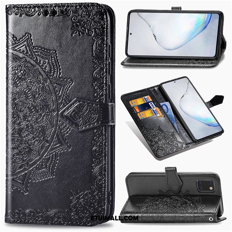 Etui Samsung Galaxy Note 10 Lite Gwiazda Relief Jednolity Kolor Skórzany Futerał Ochraniacz Obudowa Oferta