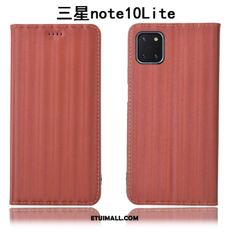 Etui Samsung Galaxy Note 10 Lite Ochraniacz Anti-fall Telefon Komórkowy Wino Czerwone Skórzany Futerał Obudowa Sklep