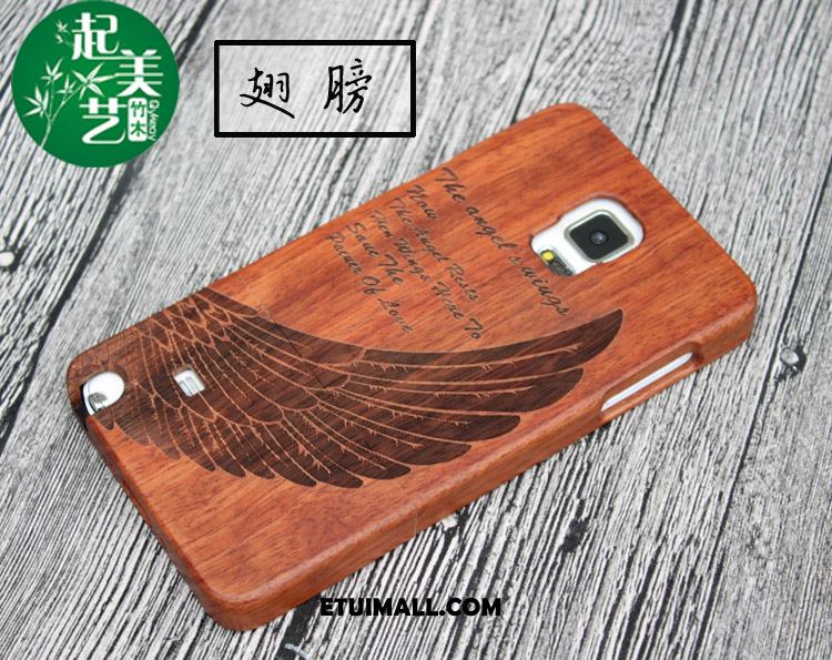 Etui Samsung Galaxy Note 4 Drewniany Z Litego Drewna Relief Telefon Komórkowy Gwiazda Futerał Tanie