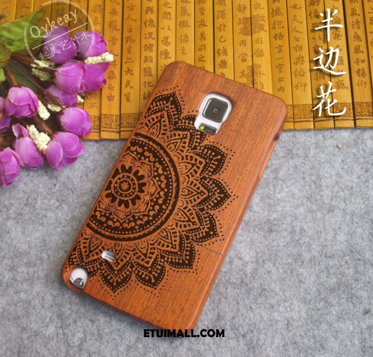 Etui Samsung Galaxy Note 4 Drewniany Z Litego Drewna Relief Telefon Komórkowy Gwiazda Futerał Tanie