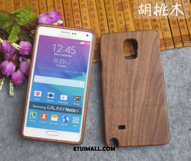 Etui Samsung Galaxy Note 4 Drewniany Z Litego Drewna Relief Telefon Komórkowy Gwiazda Futerał Tanie