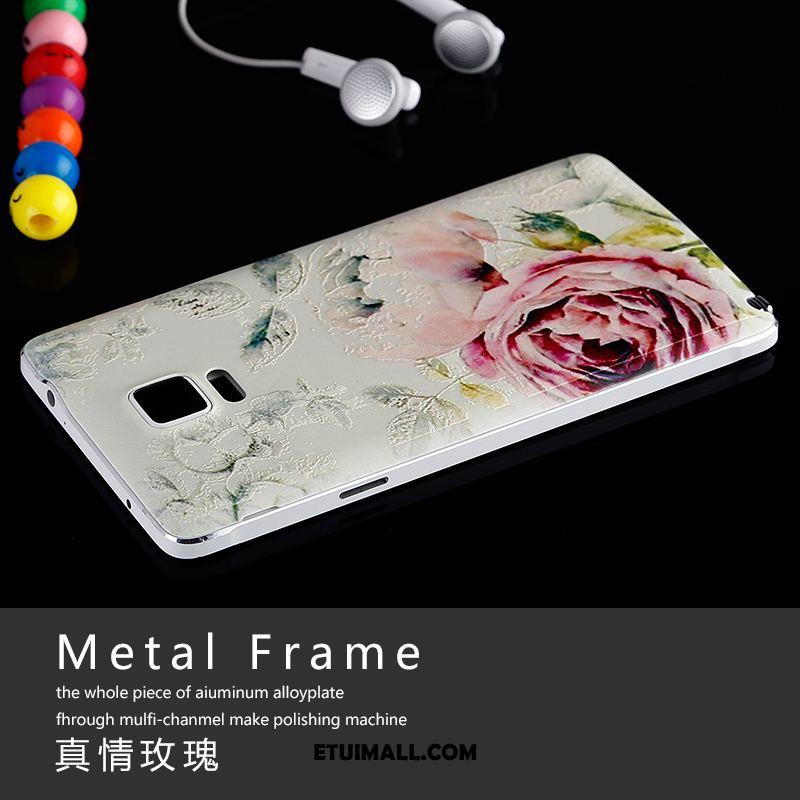 Etui Samsung Galaxy Note 4 Kolor Relief Różowe Telefon Komórkowy Gwiazda Futerał Online