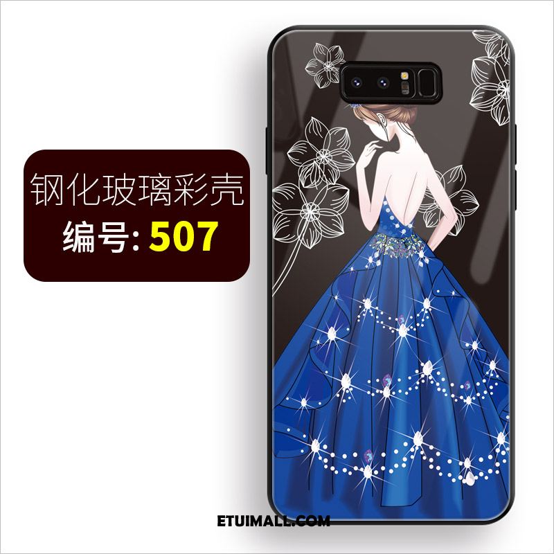 Etui Samsung Galaxy Note 8 Miękki Szkło Gwiazda Modna Marka Niebieski Futerał Na Sprzedaż