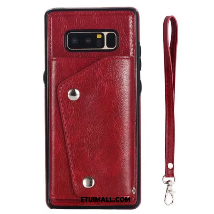 Etui Samsung Galaxy Note 8 Różowe Złoto Karta Skórzany Futerał Pakiet Kart Portfel Obudowa Sprzedam