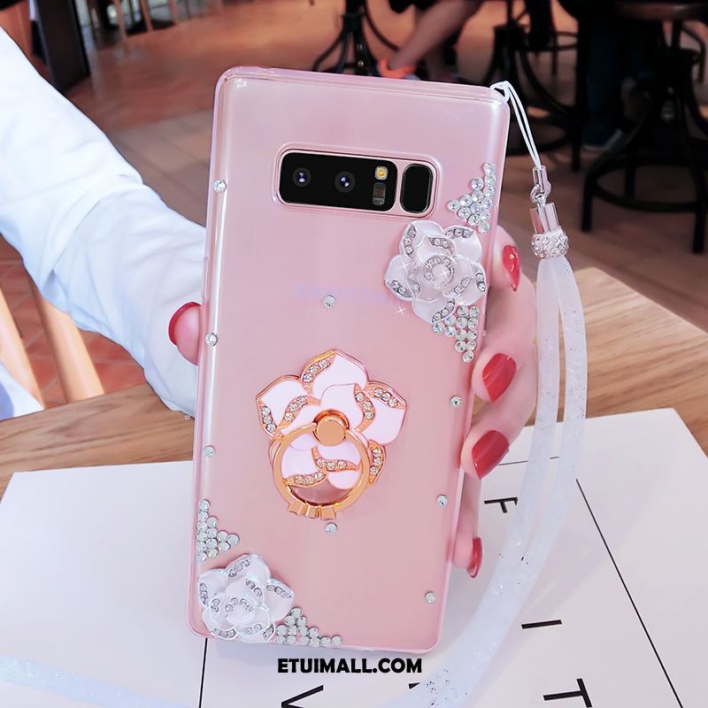Etui Samsung Galaxy Note 8 Wiszące Ozdoby Miękki Różowe Gwiazda Przezroczysty Pokrowce Tanie