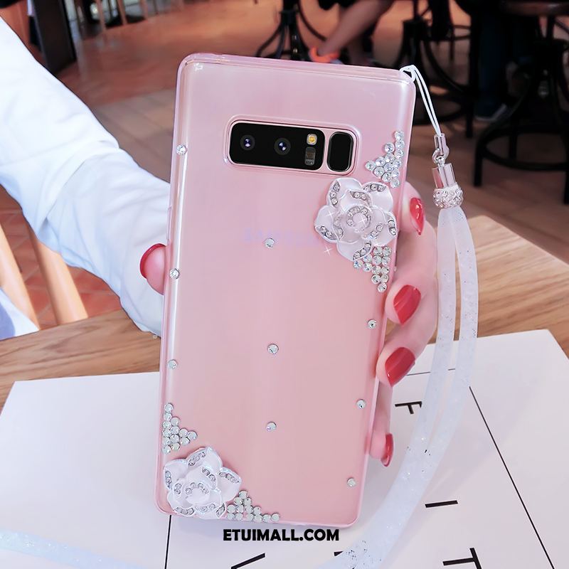 Etui Samsung Galaxy Note 8 Wiszące Ozdoby Miękki Różowe Gwiazda Przezroczysty Pokrowce Tanie