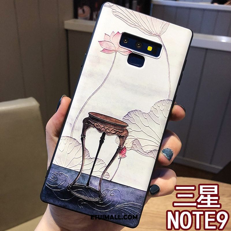 Etui Samsung Galaxy Note 9 Anti-fall All Inclusive Relief Różowe Ring Obudowa Sklep