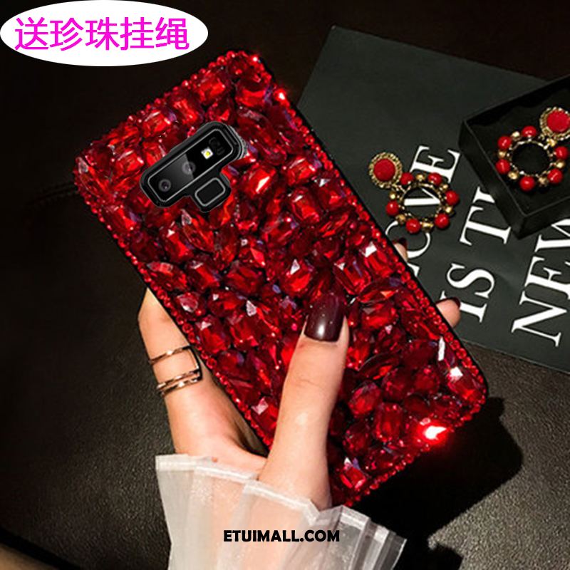 Etui Samsung Galaxy Note 9 Czerwony Netto Różowe Gwiazda Ochraniacz Rhinestone Pokrowce Dyskont