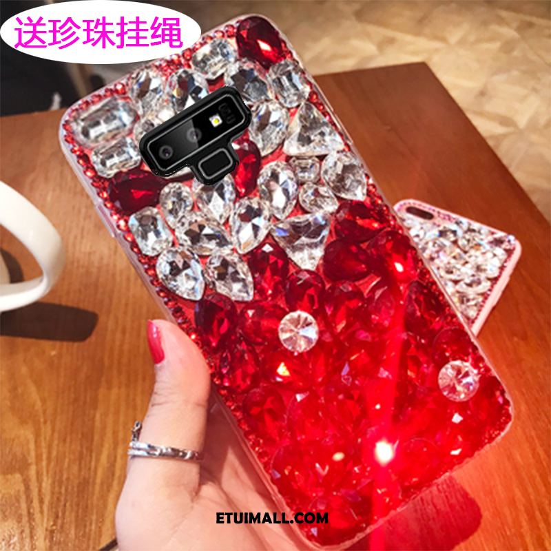 Etui Samsung Galaxy Note 9 Czerwony Netto Różowe Gwiazda Ochraniacz Rhinestone Pokrowce Dyskont