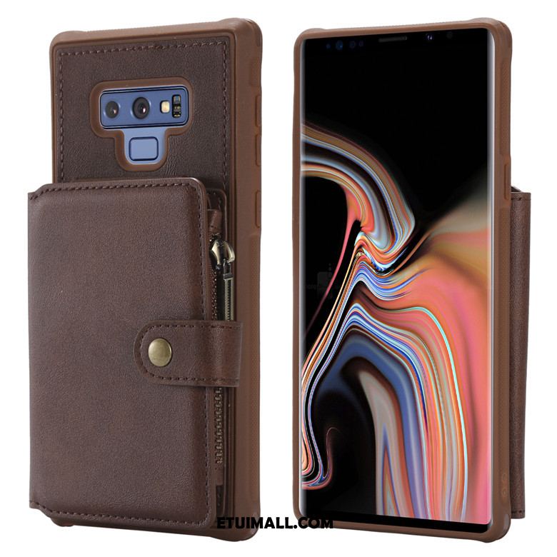 Etui Samsung Galaxy Note 9 Tendencja Anti-fall Portfel Zamek Czerwony Pokrowce Sprzedam