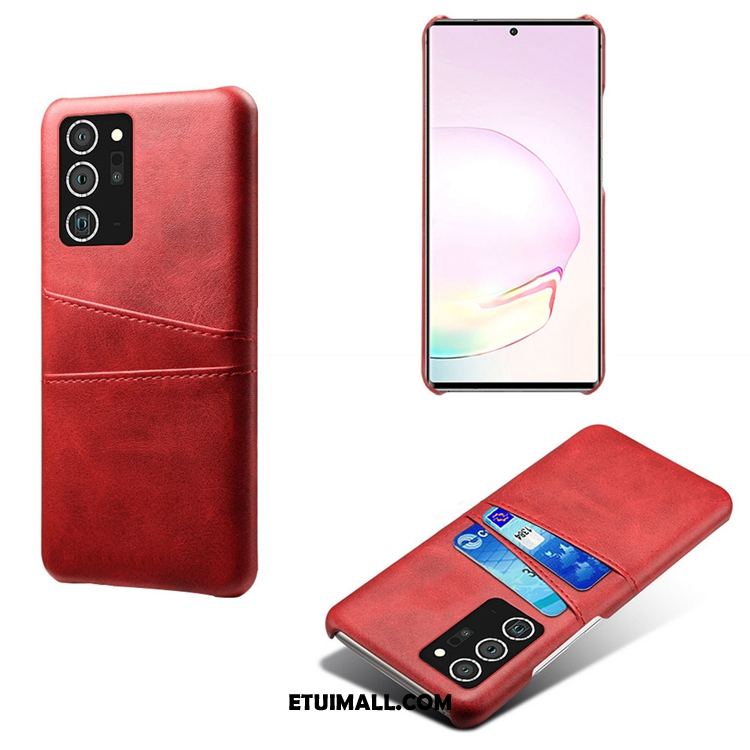 Etui Samsung Galaxy Note20 Ultra Telefon Komórkowy Torby Gwiazda Karta Czerwony Pokrowce Dyskont