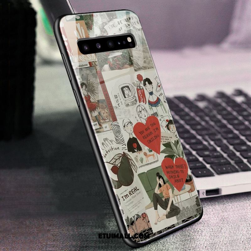 Etui Samsung Galaxy S10 5g Szkło Telefon Komórkowy All Inclusive Gwiazda Zielony Pokrowce Kupię