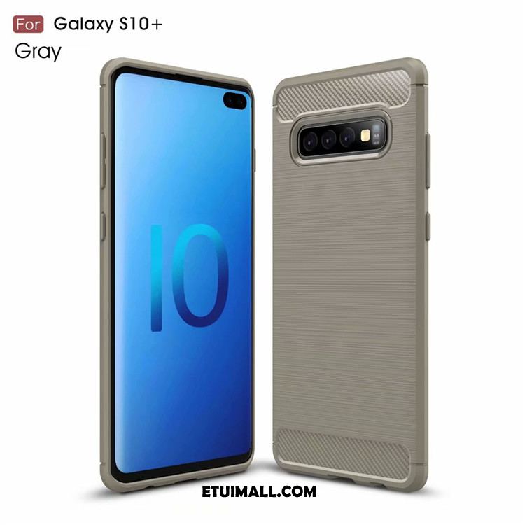 Etui Samsung Galaxy S10+ Jedwab Ochraniacz Gwiazda Szary Proste Futerał Sklep