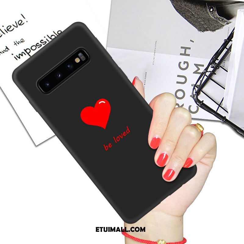 Etui Samsung Galaxy S10 Kreatywne Czerwony Netto Kreskówka Zakochani Czarny Futerał Kup