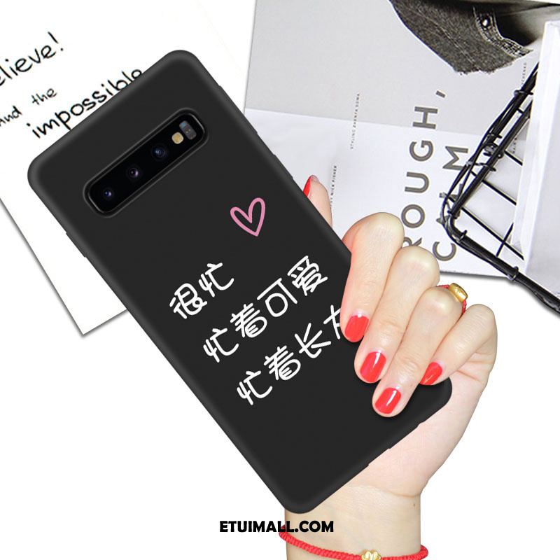 Etui Samsung Galaxy S10 Kreatywne Czerwony Netto Kreskówka Zakochani Czarny Futerał Kup