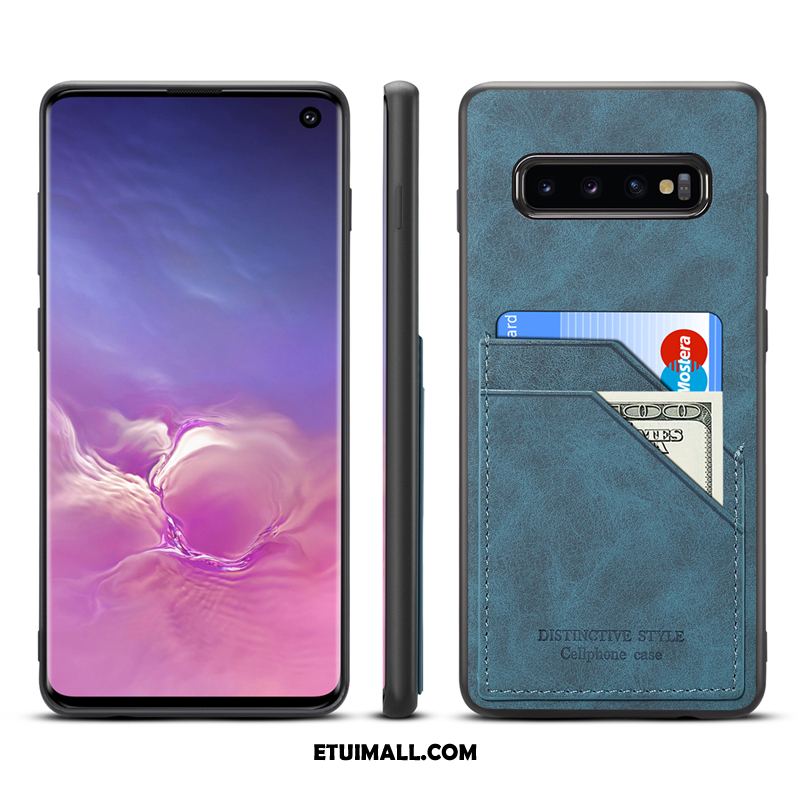 Etui Samsung Galaxy S10 Zielony Silikonowe Gwiazda Prawdziwa Skóra Karta Obudowa Sklep