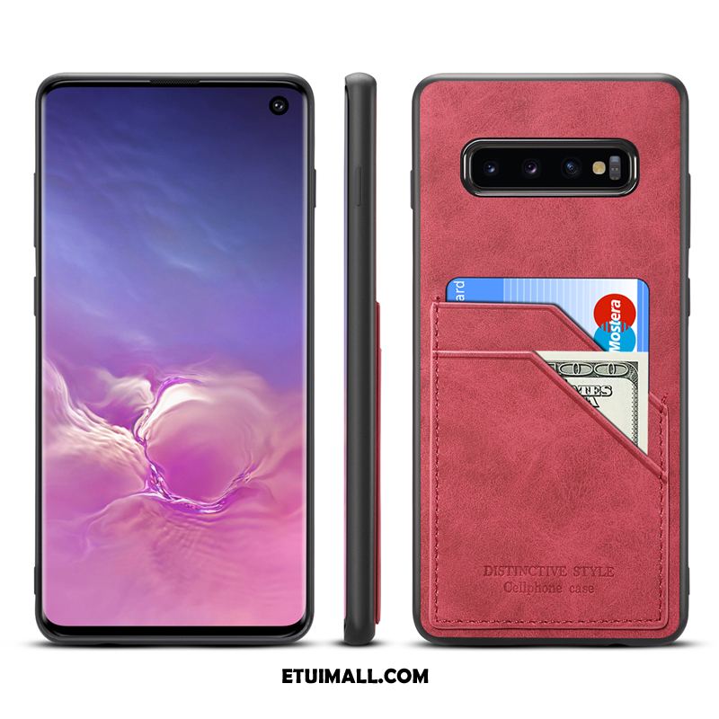 Etui Samsung Galaxy S10 Zielony Silikonowe Gwiazda Prawdziwa Skóra Karta Obudowa Sklep