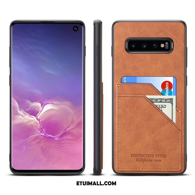 Etui Samsung Galaxy S10 Zielony Silikonowe Gwiazda Prawdziwa Skóra Karta Obudowa Sklep