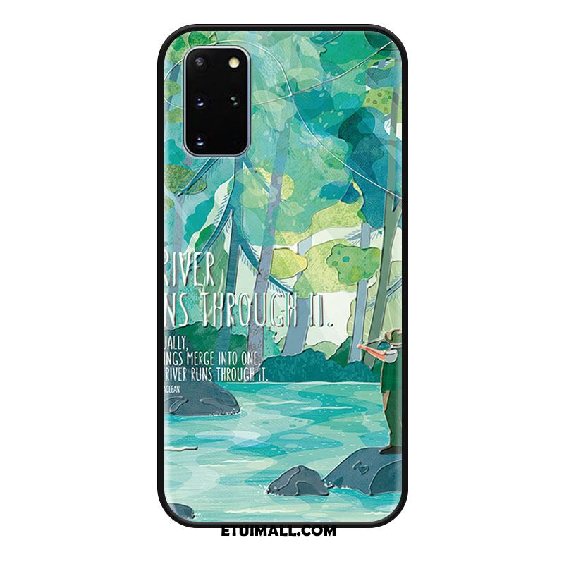 Etui Samsung Galaxy S20+ Ochraniacz Zielony Gwiazda Tendencja Relief Pokrowce Tanie