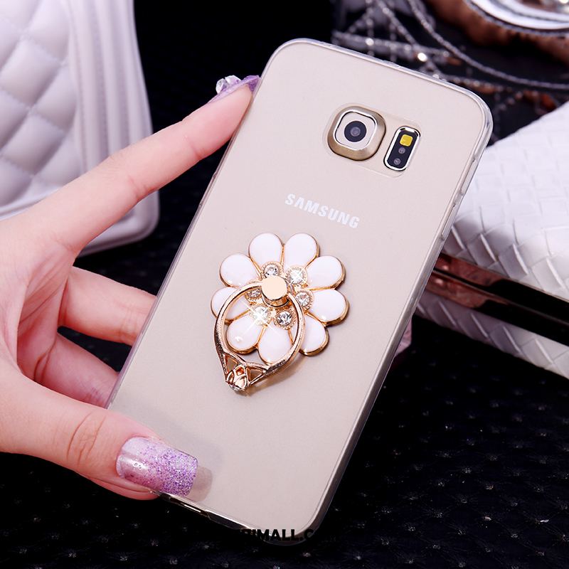 Etui Samsung Galaxy S6 Edge Mały Rhinestone Gwiazda Biały Przezroczysty Obudowa Tanie