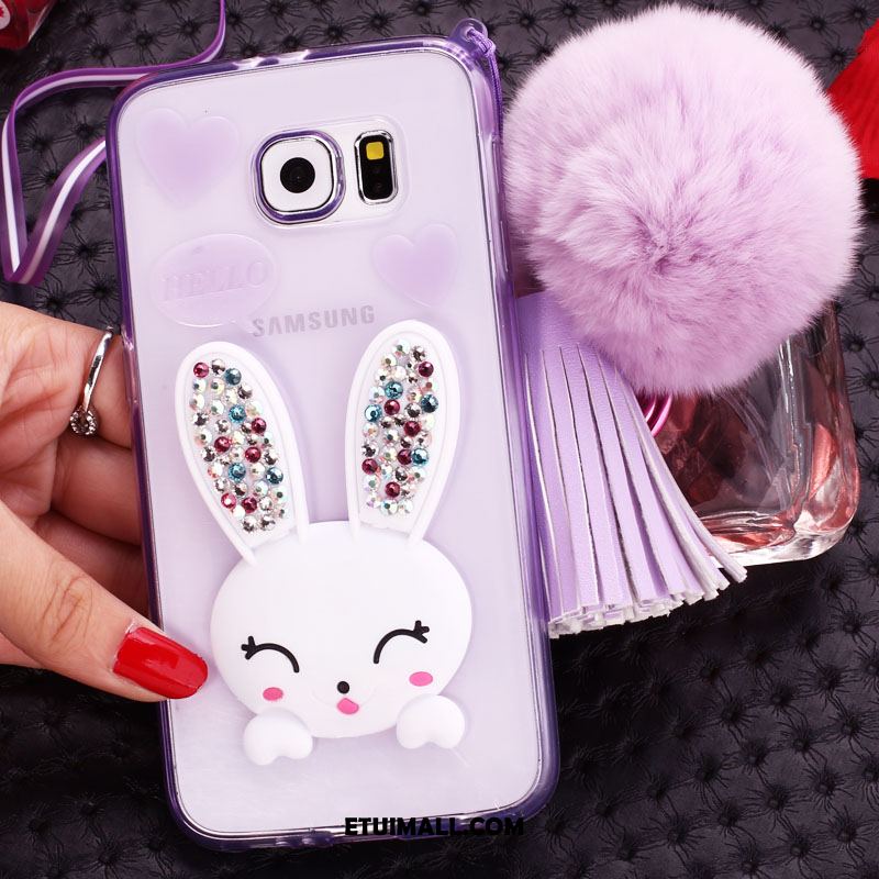 Etui Samsung Galaxy S6 Edge Silikonowe Ochraniacz Rhinestone Zielony Gwiazda Pokrowce Tanie