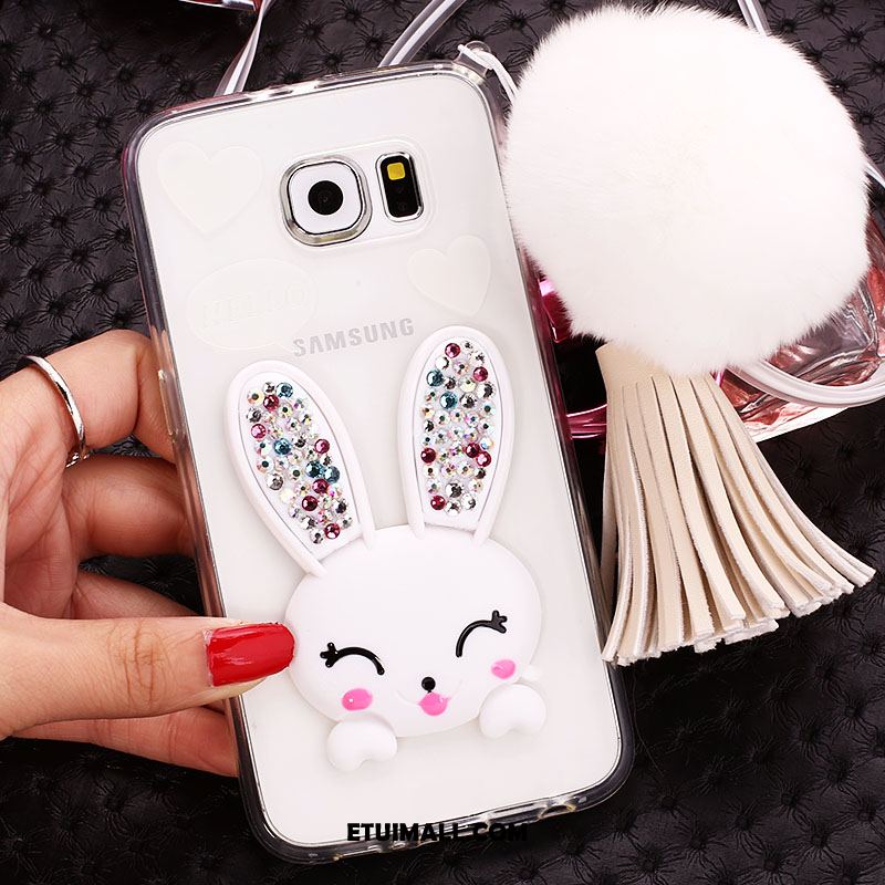 Etui Samsung Galaxy S6 Edge Silikonowe Ochraniacz Rhinestone Zielony Gwiazda Pokrowce Tanie