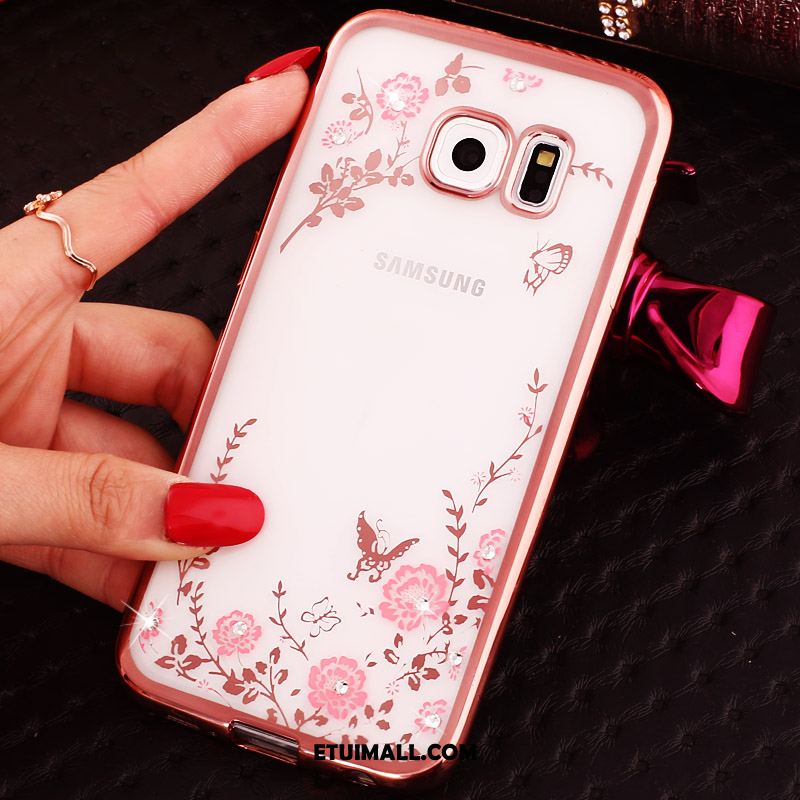 Etui Samsung Galaxy S6 Edge Telefon Komórkowy Złoto Klamra Ring Pawie Obudowa Sklep