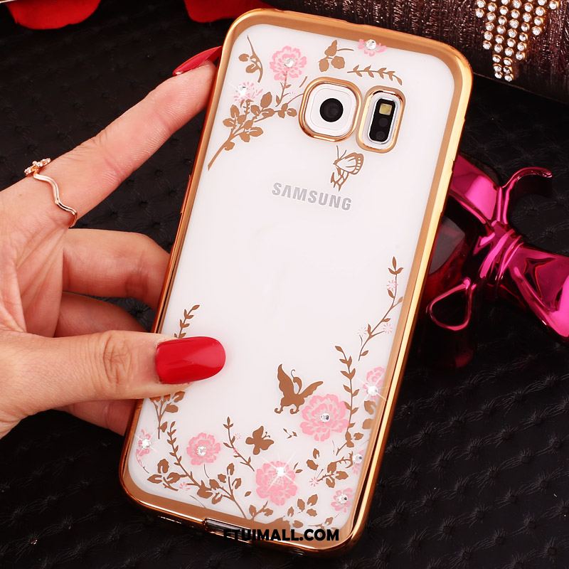 Etui Samsung Galaxy S6 Edge Telefon Komórkowy Złoto Klamra Ring Pawie Obudowa Sklep