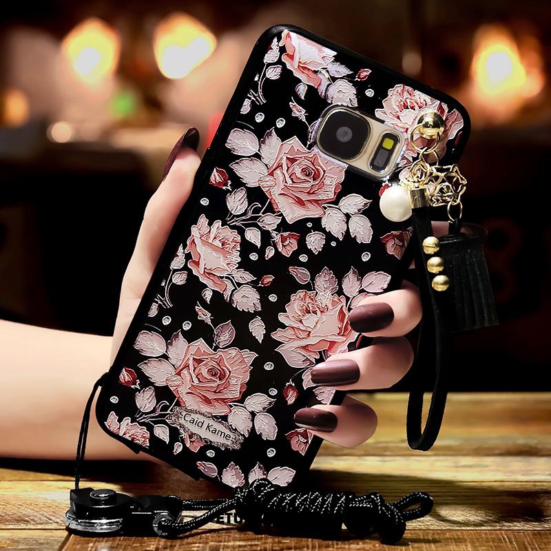 Etui Samsung Galaxy S6 Moda Czarny Relief Gwiazda Anti-fall Obudowa Kup