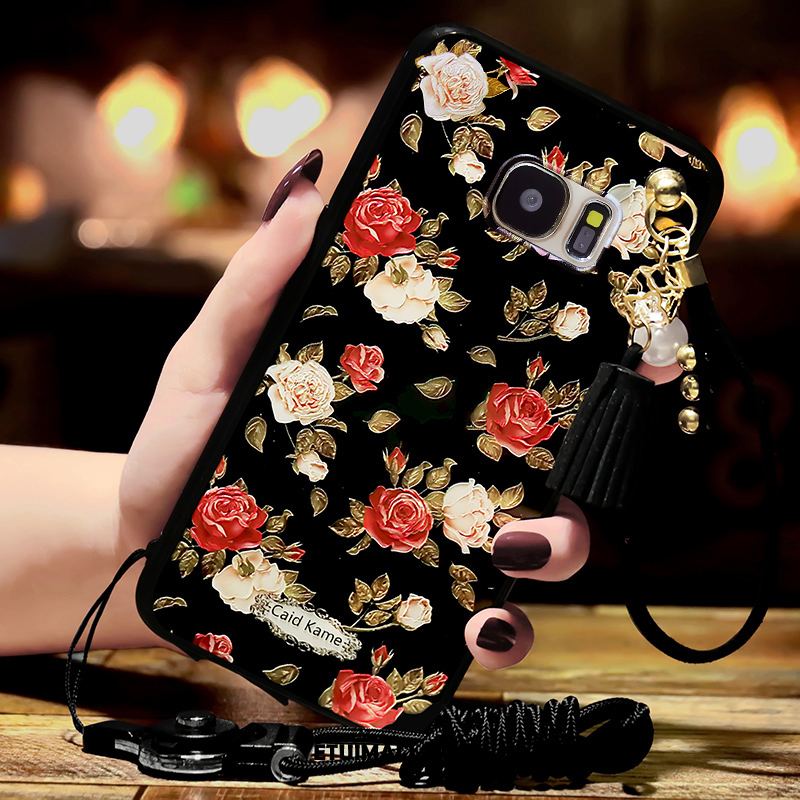 Etui Samsung Galaxy S6 Moda Czarny Relief Gwiazda Anti-fall Obudowa Kup