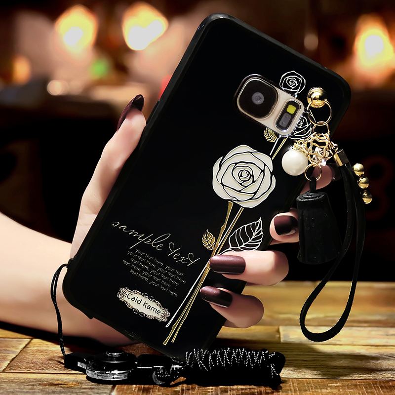 Etui Samsung Galaxy S6 Moda Czarny Relief Gwiazda Anti-fall Obudowa Kup