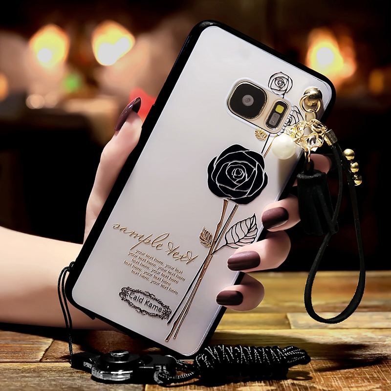 Etui Samsung Galaxy S6 Moda Czarny Relief Gwiazda Anti-fall Obudowa Kup