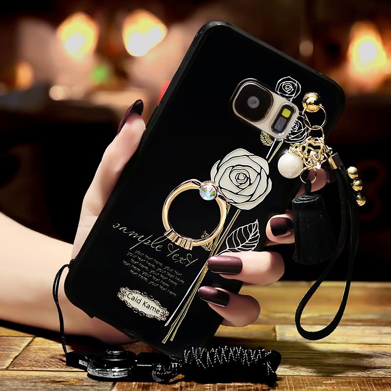 Etui Samsung Galaxy S6 Moda Czarny Relief Gwiazda Anti-fall Obudowa Kup