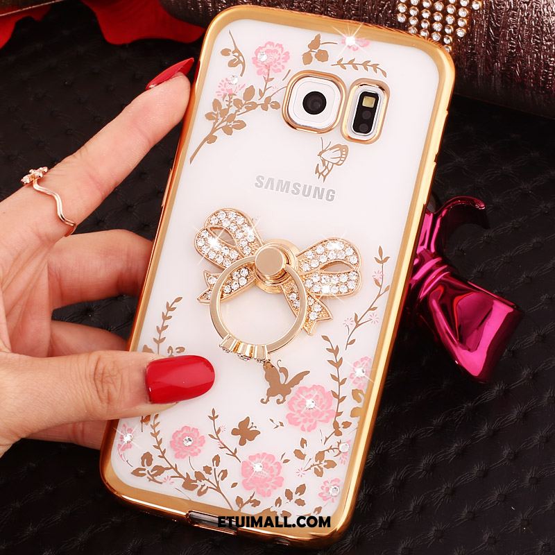 Etui Samsung Galaxy S6 Różowe Złoto Czerwony Gwiazda Telefon Komórkowy Ochraniacz Futerał Tanie