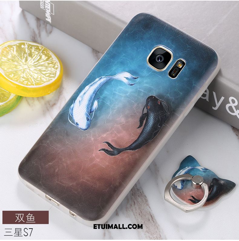 Etui Samsung Galaxy S7 Anti-fall Kwiatowa Telefon Komórkowy Proszek Miękki Obudowa Tanie