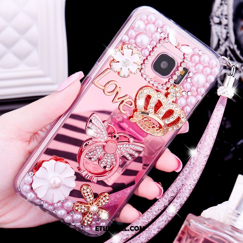 Etui Samsung Galaxy S7 Edge Gwiazda Telefon Komórkowy Ochraniacz Lustro Rhinestone Futerał Na Sprzedaż