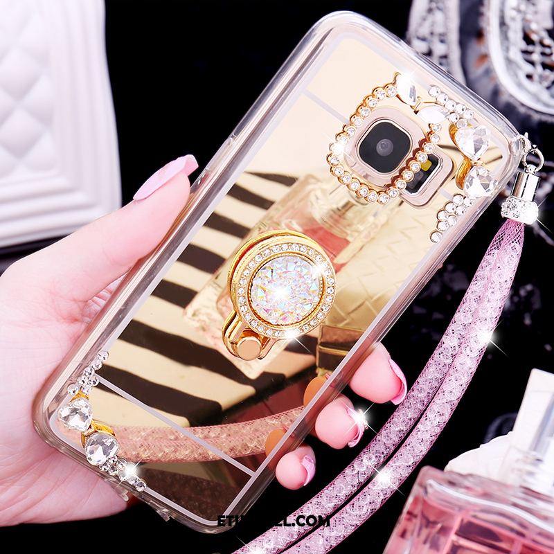 Etui Samsung Galaxy S7 Edge Gwiazda Telefon Komórkowy Ochraniacz Lustro Rhinestone Futerał Na Sprzedaż