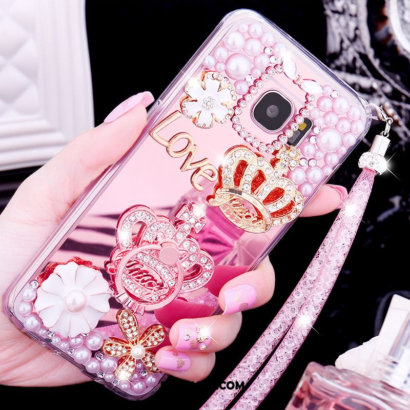 Etui Samsung Galaxy S7 Edge Gwiazda Telefon Komórkowy Ochraniacz Lustro Rhinestone Futerał Na Sprzedaż