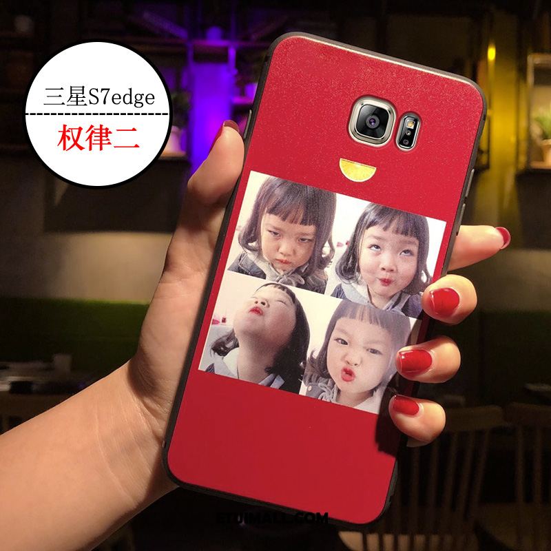 Etui Samsung Galaxy S7 Edge Ochraniacz Czerwony Netto Miękki Biały Telefon Komórkowy Obudowa Sklep