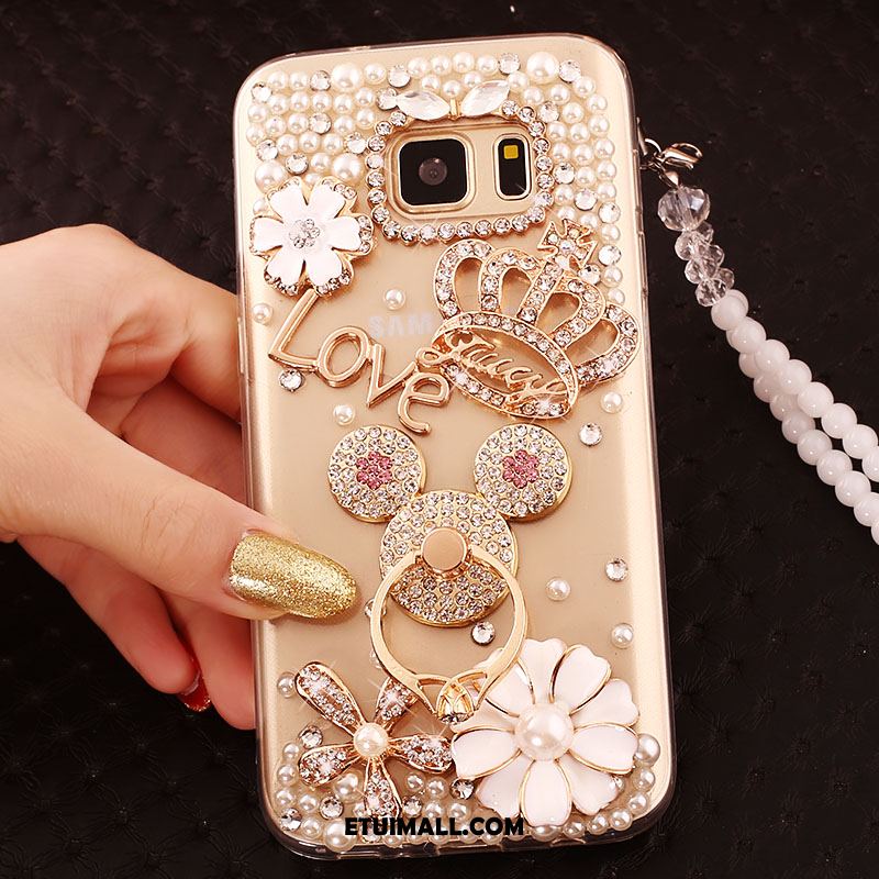 Etui Samsung Galaxy S7 Wspornik Mały Pawie Rhinestone Czerwony Futerał Sprzedam