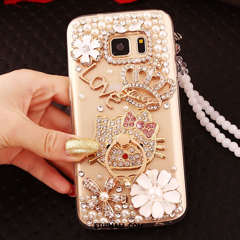 Etui Samsung Galaxy S7 Wspornik Mały Pawie Rhinestone Czerwony Futerał Sprzedam