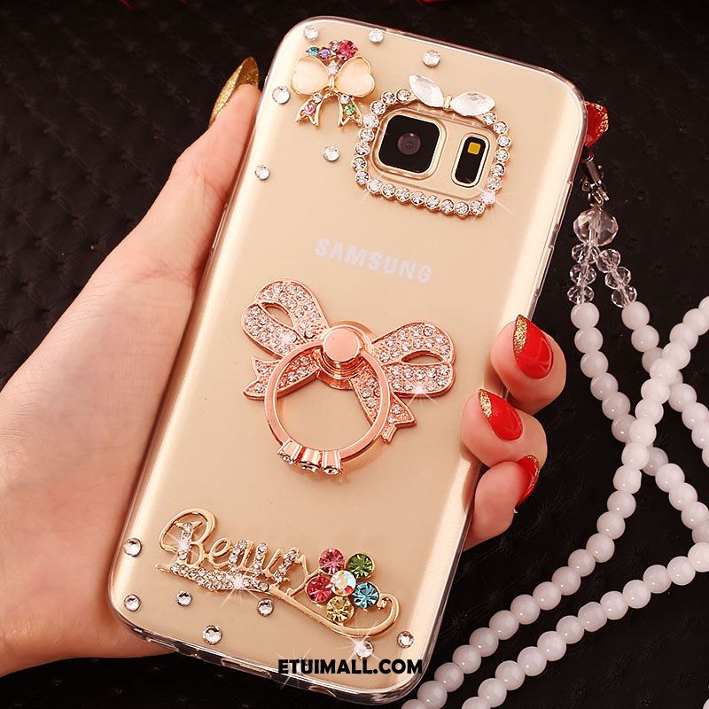 Etui Samsung Galaxy S7 Wspornik Mały Pawie Rhinestone Czerwony Futerał Sprzedam