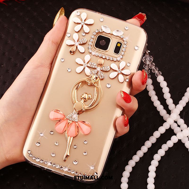 Etui Samsung Galaxy S7 Wspornik Mały Pawie Rhinestone Czerwony Futerał Sprzedam