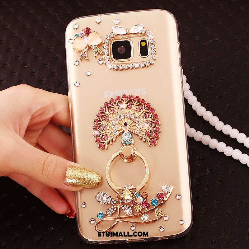 Etui Samsung Galaxy S7 Wspornik Mały Pawie Rhinestone Czerwony Futerał Sprzedam